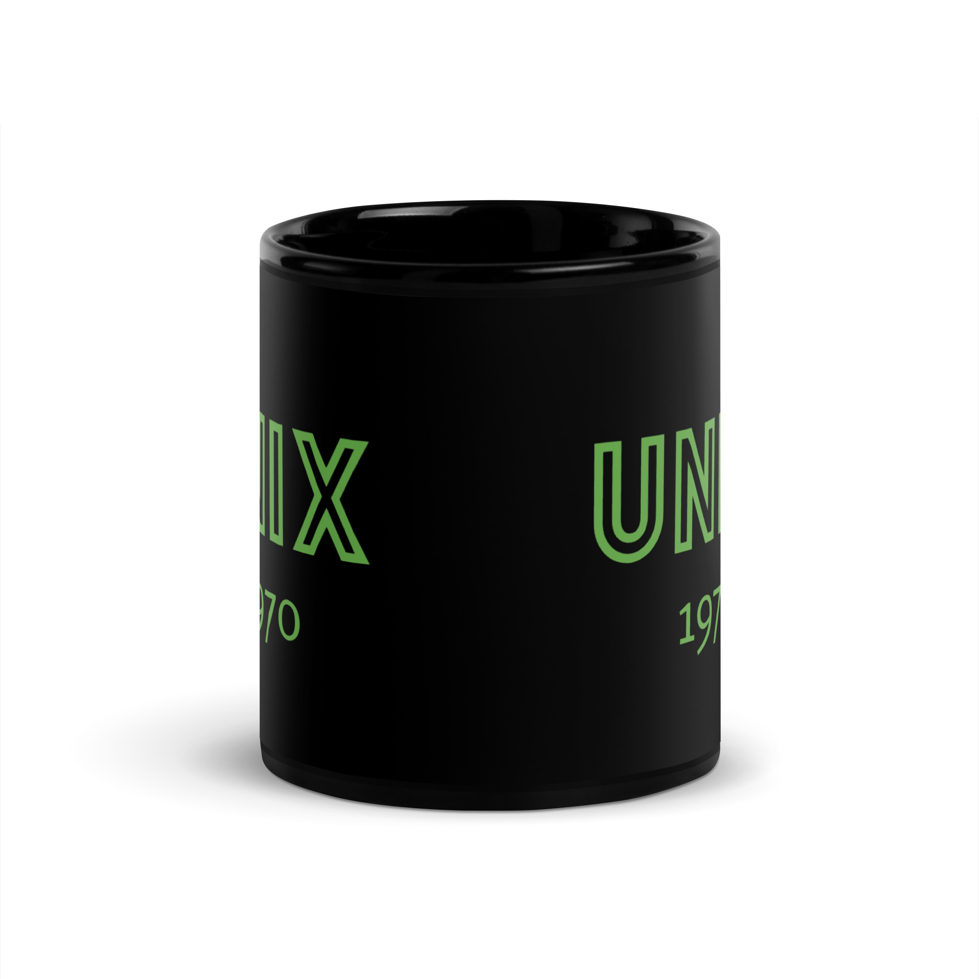 Black Glossy Mug - UNIX 1970 - Image 3
