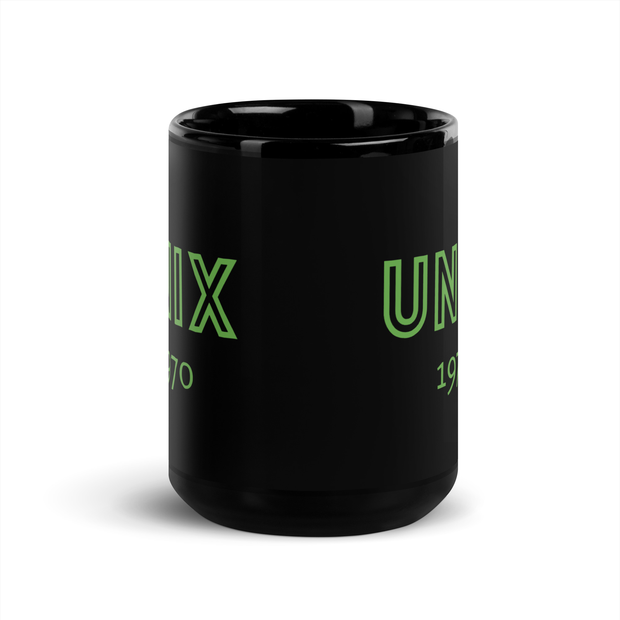 Black Glossy Mug - UNIX 1970 - Image 5