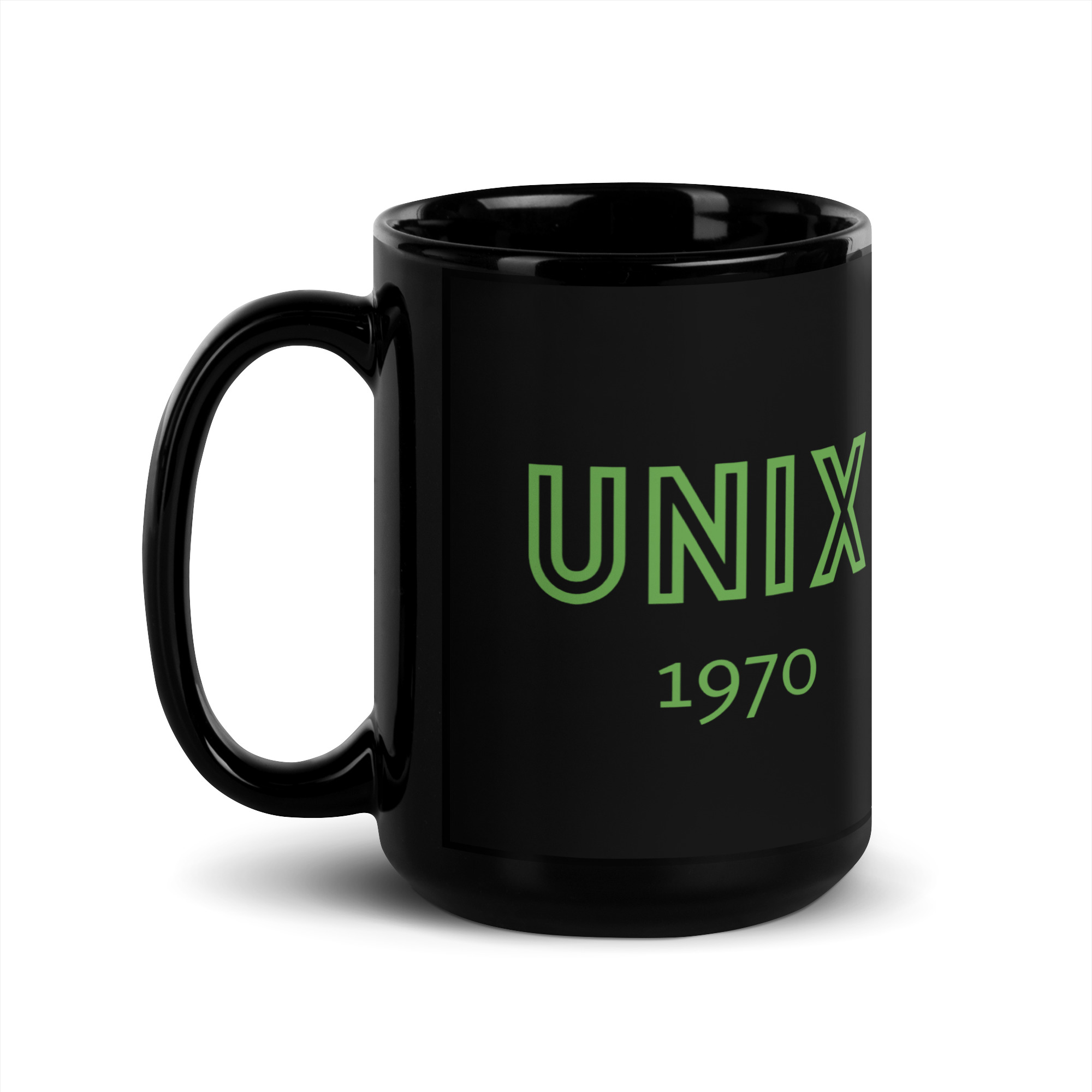 Black Glossy Mug - UNIX 1970 - Image 6