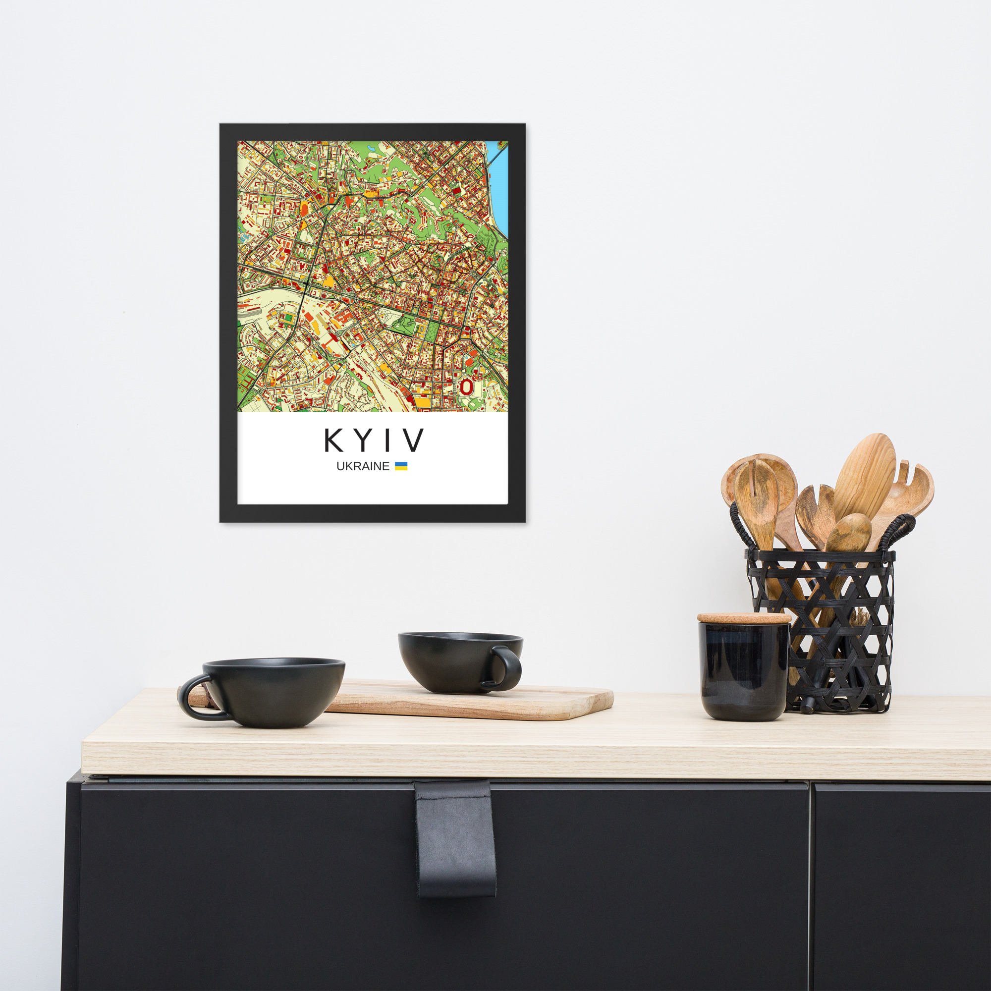 Framed Poster - Kyiv Ukraine - Artistic Map - Colourful-Jazzy - Image 15