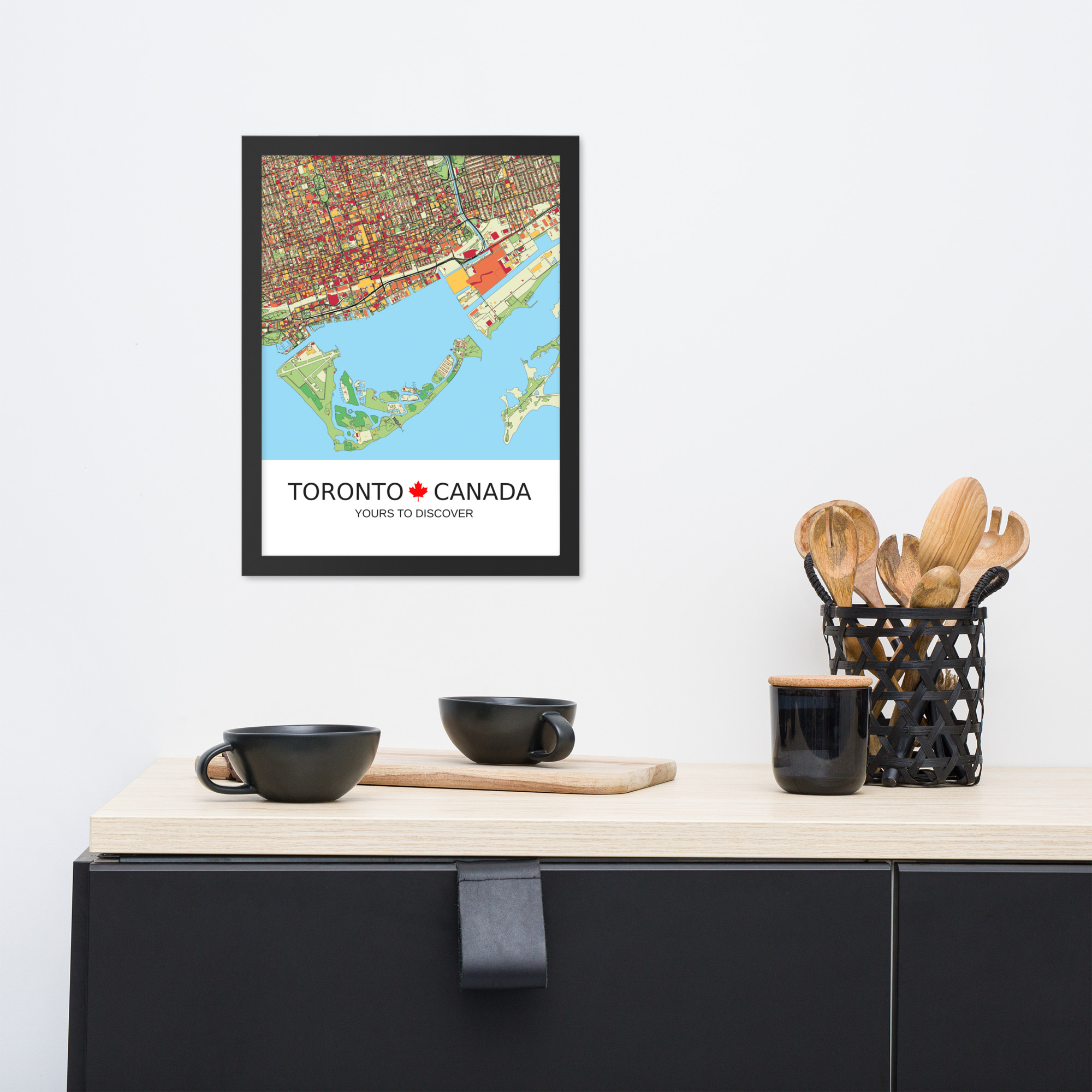 Framed Poster - Toronto Canada - Artistic Map - Colourful-Jazzy - Image 15