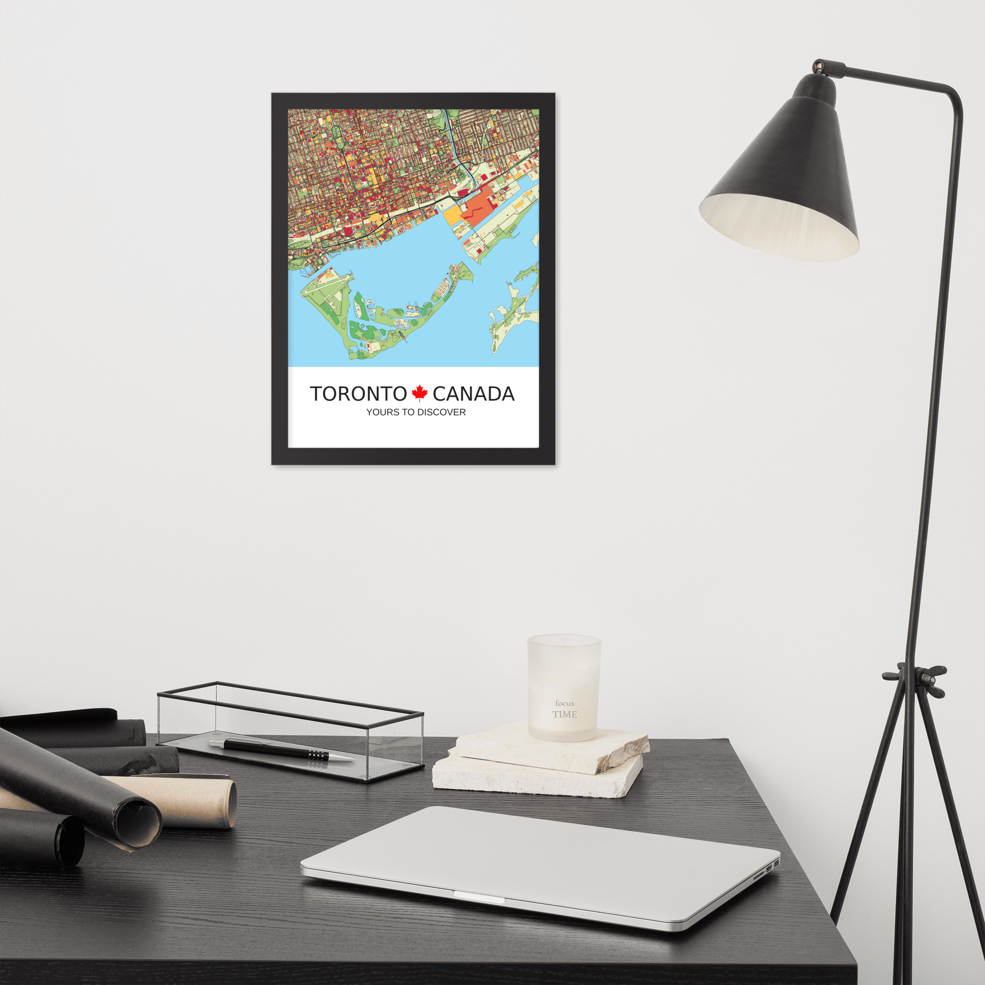 Framed Poster - Toronto Canada - Artistic Map - Colourful-Jazzy - Image 16