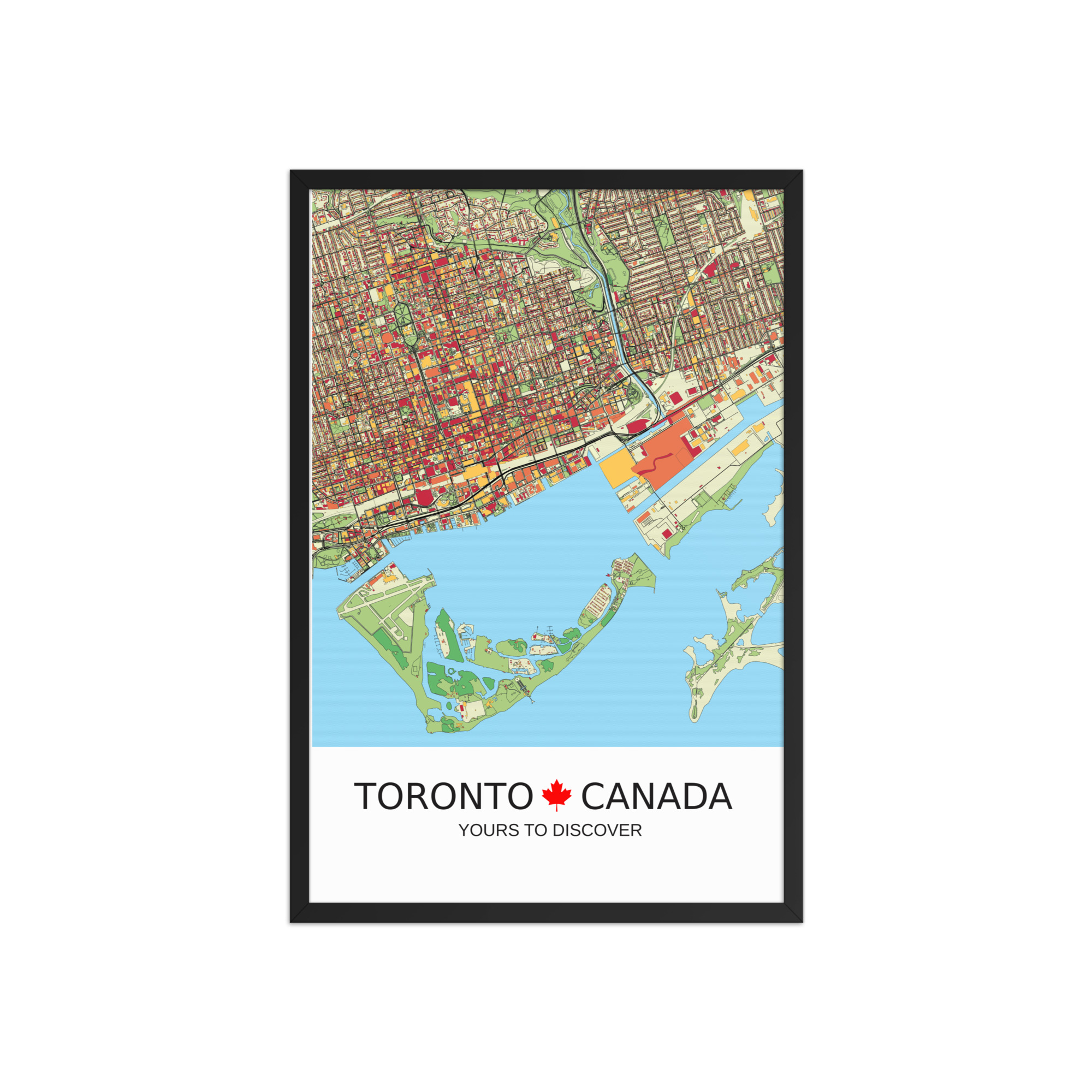 Framed Poster - Toronto Canada - Artistic Map - Colourful-Jazzy - Image 11