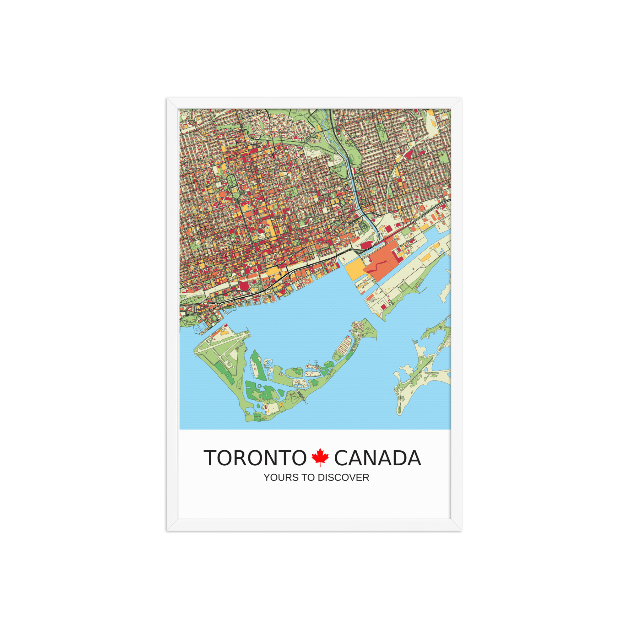 Framed Poster - Toronto Canada - Artistic Map - Colourful-Jazzy - Image 12