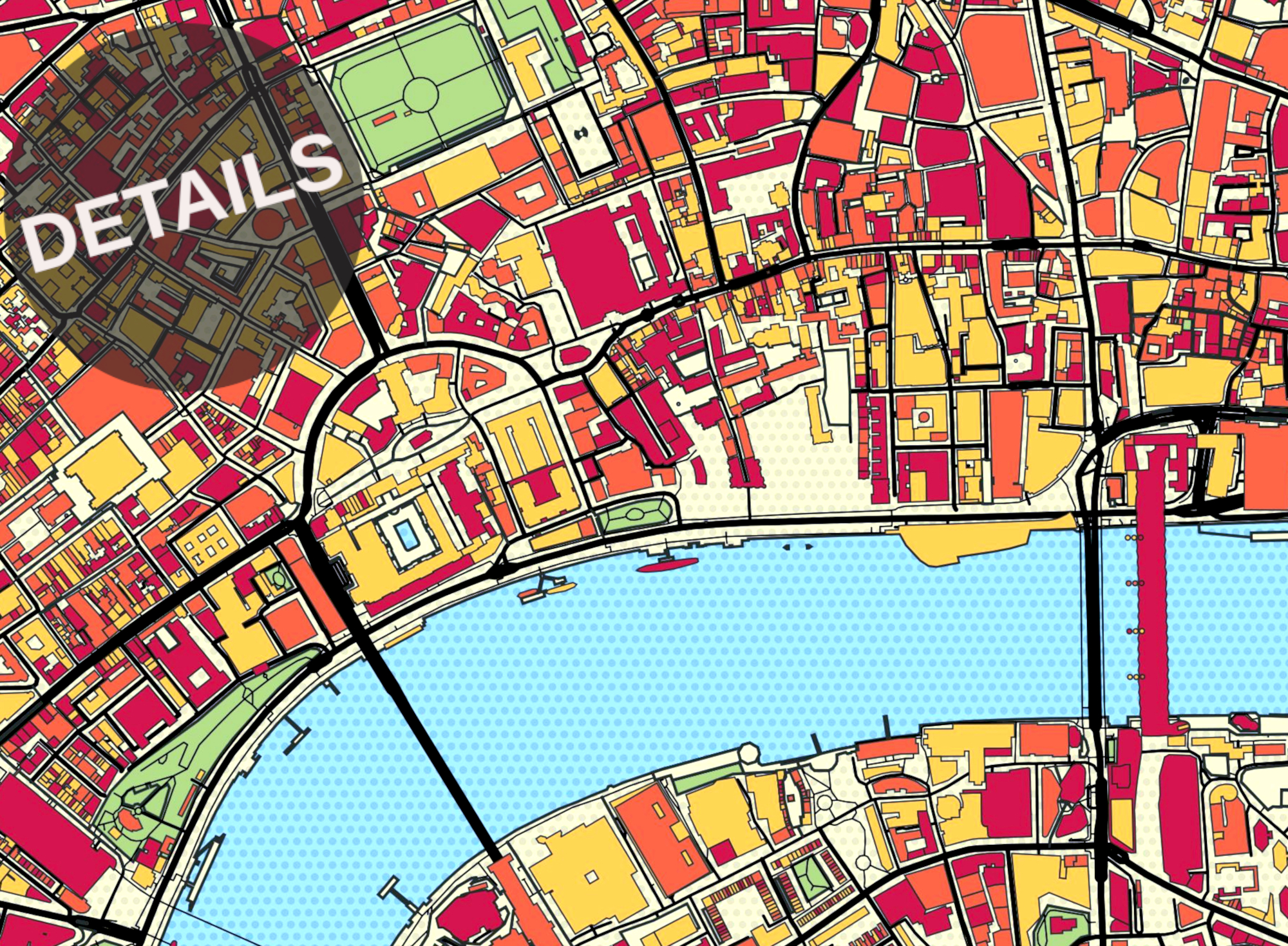 Bucharest, Romania - Instant Download - Portrait - High Resolution Printable Map - Colourful-Jazzy - Image 2