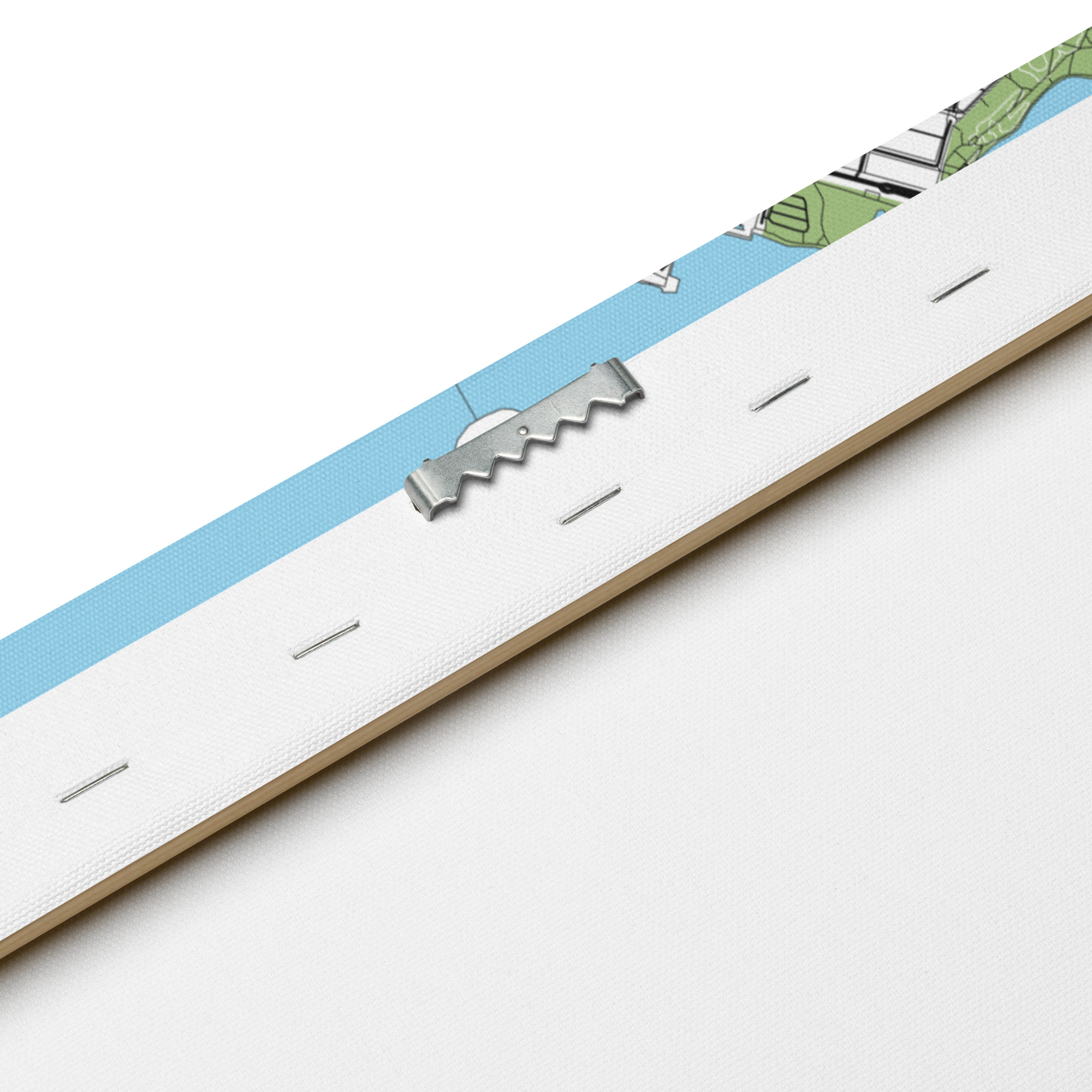 Mockup preview Thin Canvas - Vancouver Canada - Artistic Map - Green Black White - Image 10