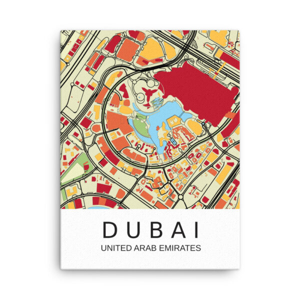 Thin Canvas - Dubai UAE - Artistic Map - Colourful-Jazzy