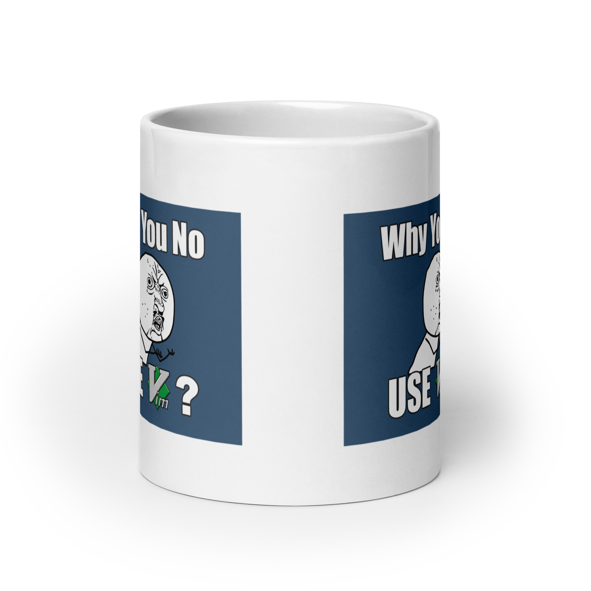 White glossy mug - Why You No Use VIM - Image 9